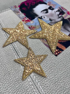 Pra de Estrelas M, cor OURO, termocolante - Apliques em pedrarias exclusivos - Boutique de Aviamentos