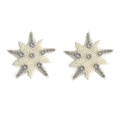 Par de Estrelas Dilly termocolantes com pérolas e pedrarias