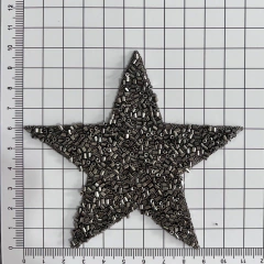 Par de estrelas ÔNIX - tamanho Médio - termocolante - Apliques em pedrarias exclusivos - Boutique de Aviamentos