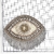 Aplique Olho Grego Elaine - franjas de strass e búzios - 21x25cm - termocolante - loja online