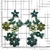 Par Flores Janine - cor VERDE - termocolante - loja online