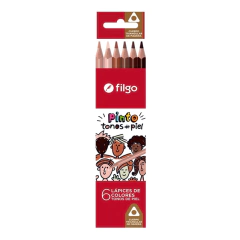 LAPIZ TONOS DE PIEL FILGO X 6