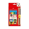LÁPIZ FABER-CASTELL X 12 + 3 COLORES PIEL BICOLOR