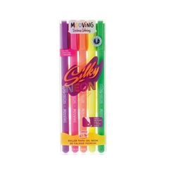 ROLLER GEL MOOVING SILKY NEON X 5