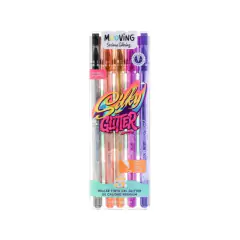 ROLLER GEL MOOVING SILKY GLITTER X 5