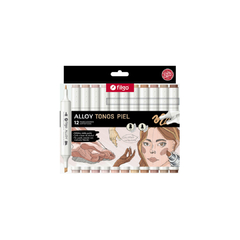 MARCADOR ARTISTICO FILGO ALLOY TONOS PIEL X12 (BASE ALCOHOL)