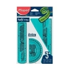 SET DE GEOMETRIA MAPED 15CM 3 PIEZAS FLEXIBLE
