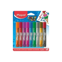 ADHESIVO CON GLITTER MAPED PEPS X 9