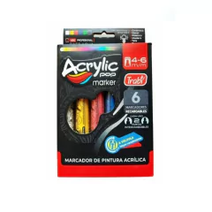 MARCADOR ACRYLIC POP X 6