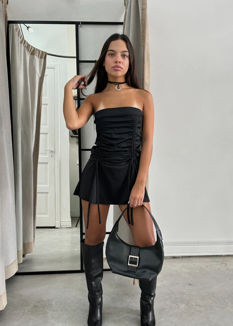 VESTIDO STRAPLESS FRUNCES - comprar online