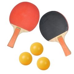 KIT PING PONG 2 PALETAS 3 PELOTAS - PRINCIPIANTE INICIAL