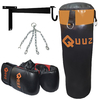 Bolsa Boxeo Pro 1,50 mts Relleno Soporte Guantin y Cadena QUUZ
