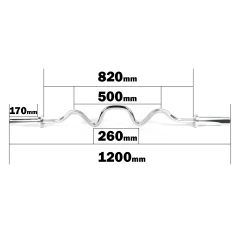 BARRA CROMADA OLÍMPICA EZ Super Curl 1.20 Mts - comprar online