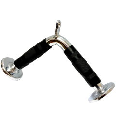 BARRA CROMADA TRICEPS V PARA POLEA CON EMPUÑADURA