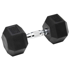 PAR MANCUERNA CROMADA HEXAGONAL RECUBIERTA EN GOMA 15 Kg - comprar online