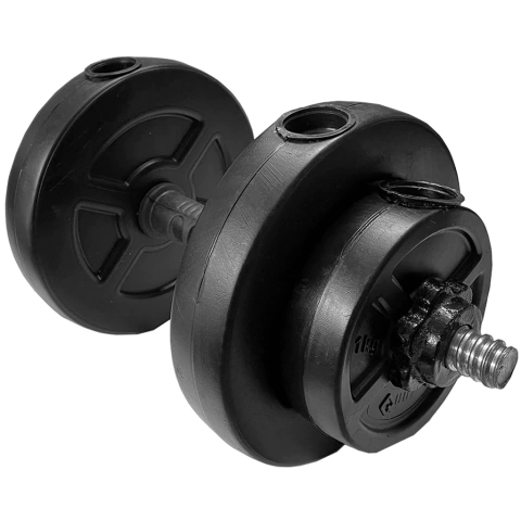 Mancuerna 7,5 kg Rosca Con Discos Plasticos 25mm