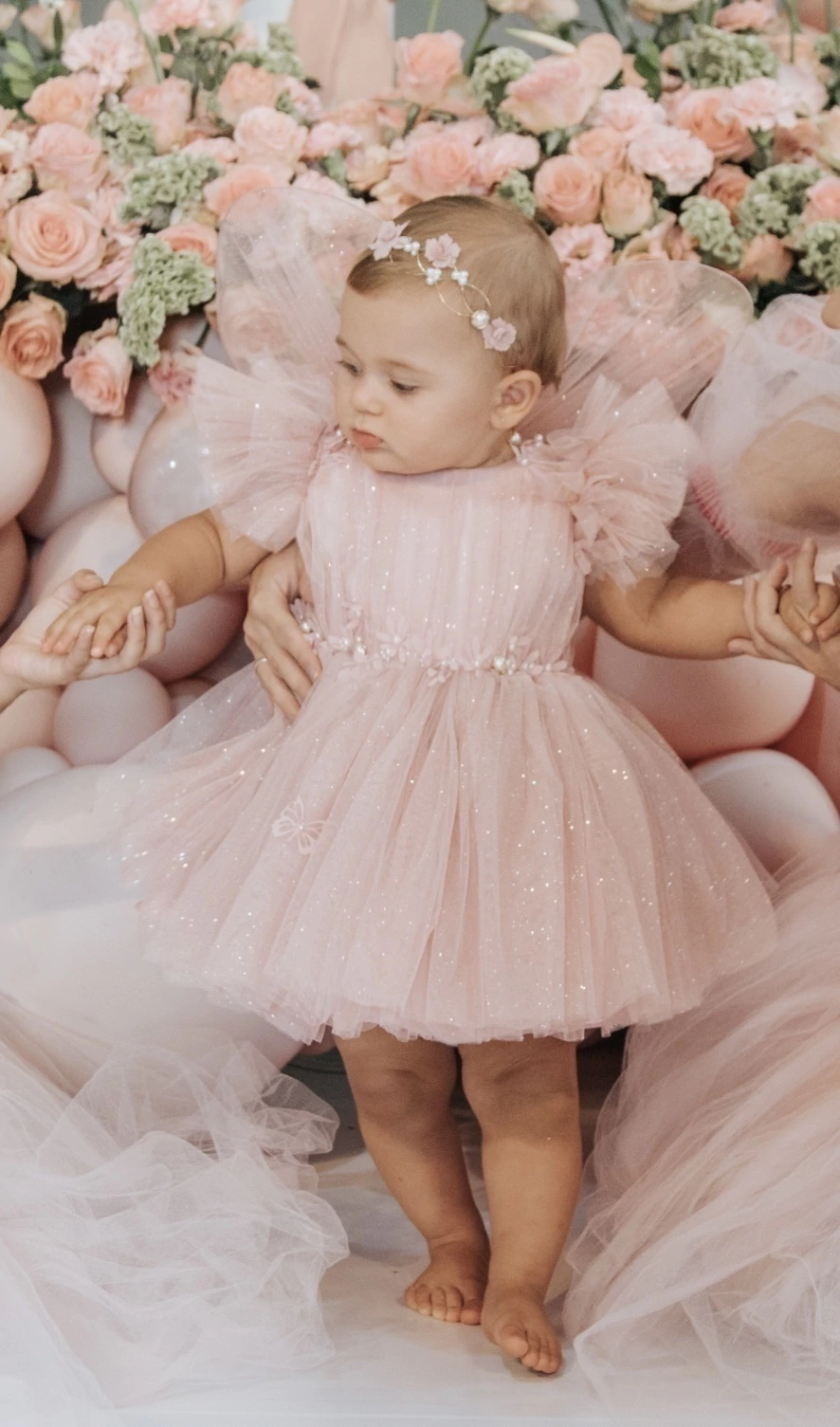Vestido Jardim rosé