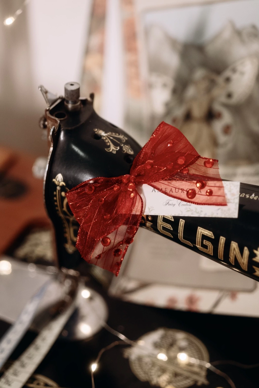 Laço magia cristal vermelho