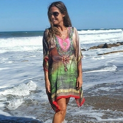 Poncho Carola Corto (gasa bordada) - comprar online