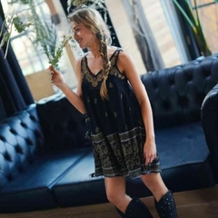 Vestido Corto Margarita (gasa bordada) - Marina Sol Tienda de Ropa