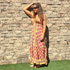 Vestido Largo Sofia (seda Gold) - tienda online