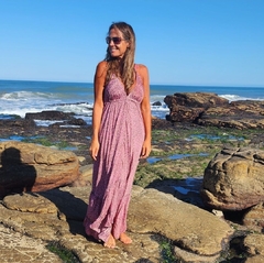 Vestido Largo Sofia (seda Gold) - tienda online