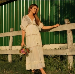 Vestido Largo Lara (algodón bordado)