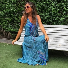 Vestido Largo Soledad (seda Sari)