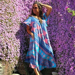 Vestido Largo Cecilia (seda Sari) - comprar online