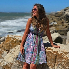 Vestido Corto Gabriela (seda Sari) - Marina Sol Tienda de Ropa