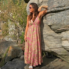 Vestido Largo Sol (seda Gold) - tienda online
