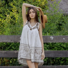 Vestido Corto Margarita (gasa bordada) en internet