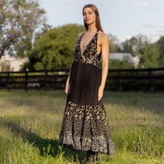 Vestido Largo Isabel (gasa bordada)