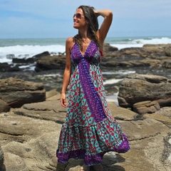 Vestido Largo Sofia (seda Gold) - Marina Sol Tienda de Ropa