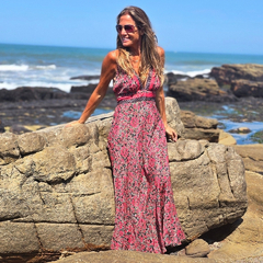Vestido Largo Carmen (Seda Gold) - tienda online