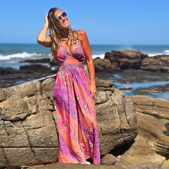 Vestido Largo Carmen (Seda Gold) - Marina Sol Tienda de Ropa