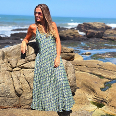 Vestido Largo Valentina (seda Gold) - Marina Sol Tienda de Ropa