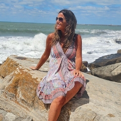Vestido Corto Sofia (seda Sari) - Marina Sol Tienda de Ropa