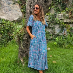 Vestido Largo Clara (seda Sari) - Marina Sol Tienda de Ropa
