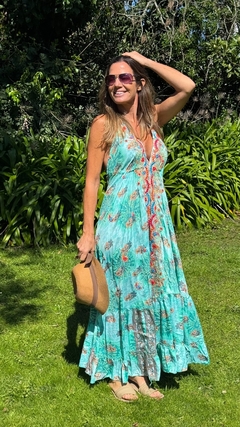 Vestido Largo Renata (seda Bordada) - Marina Sol Tienda de Ropa