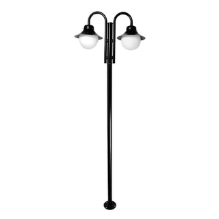 Poste Duplo Saturno Branco 2.20 Metros P-28-2-BR