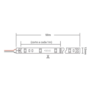 Fita de LED 100M 8w/m 2700k 127V IP65 FT 80525