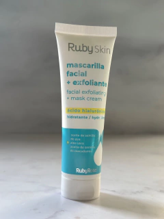 MASCARILLA FACIAL EXFOLIANTE ÁCIDO HIALURÓNICO RUBY ROSE - comprar online