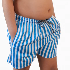 SHORT DE BAÑO STRIPES AZUL - NIÑO 4 AL 16 - comprar online
