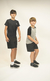 #036A Bermuda Tactel Preta Avenues - Cotton House BR Uniforms