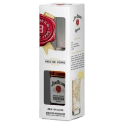 JIM BEAM WHITE CON VASO EN ESTUCHE