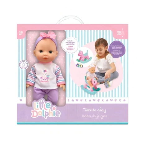 Bebé Con Unicornio Mecedor Little Dolphie - comprar online