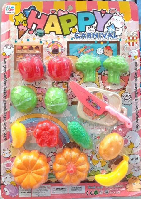 Set De Verduras Y Frutas Con Abrojo Happy - comprar online