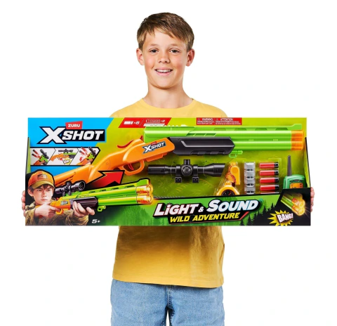 Pistola Escopeta Explorador X Shot Zuru con Luz y Sonido