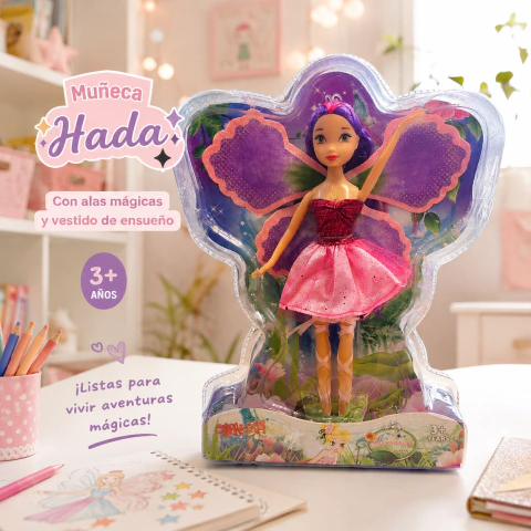 Muñeca Hada con Alas Mágicas Manny